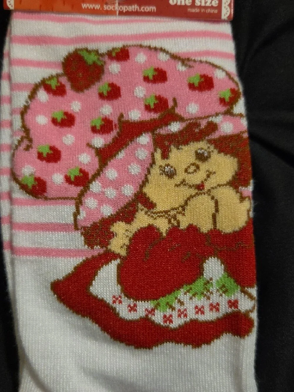 Strawberry Shortcake Pink Crew Socks